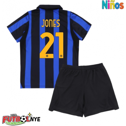 Camiseta Inter Milan Curtis Jones #21 Primera Equipación para niños 2026-27 manga corta (+ pantalones cortos)